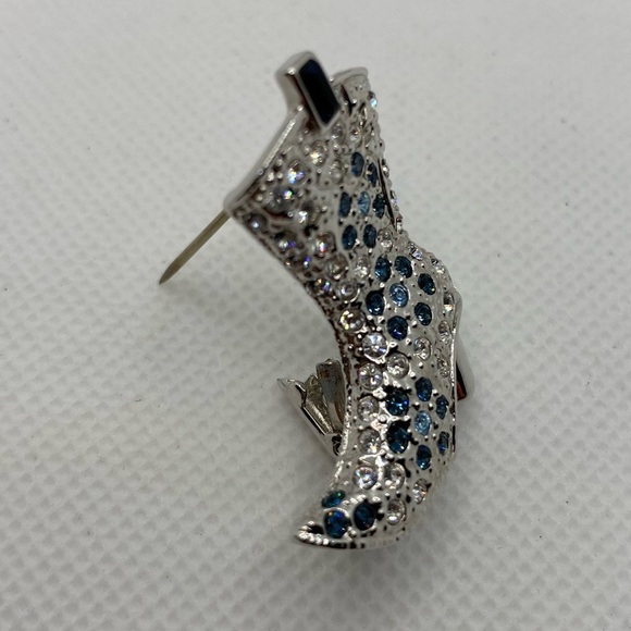Vintage Swarovski Crystal Line Dancer Cowboy Boot Cowgirl Western Pin Brooch VTG - Picture 7 of 11